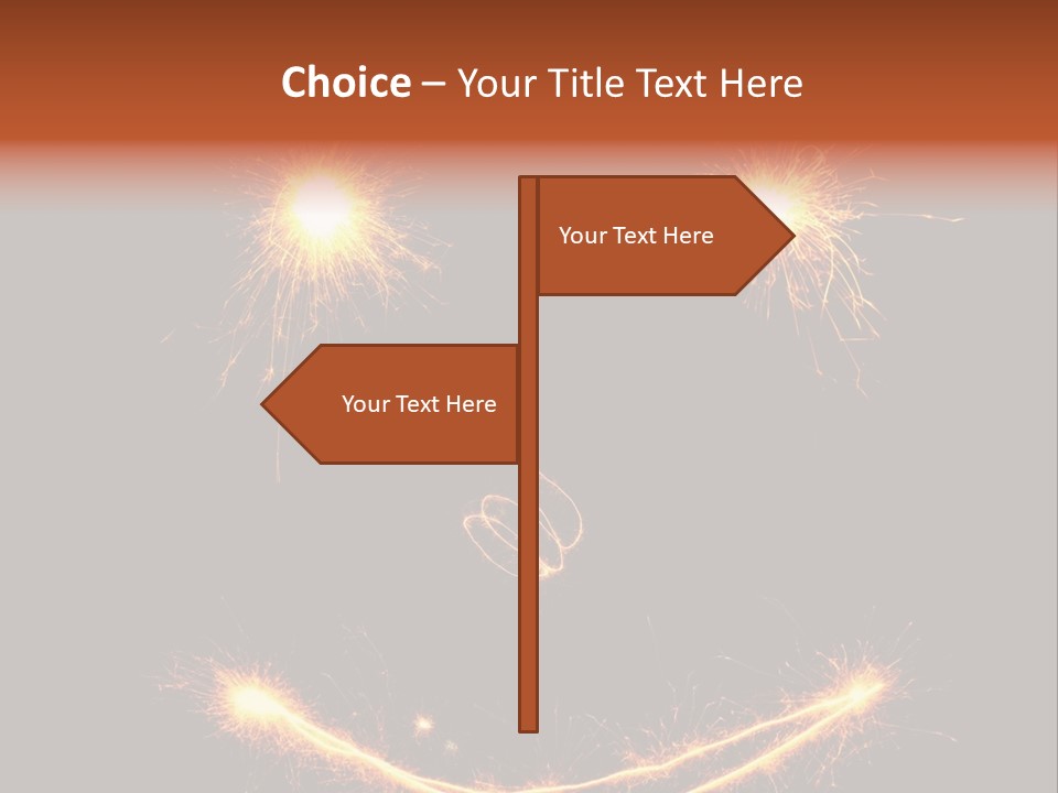 Glow Sparks Sparkler PowerPoint Template
