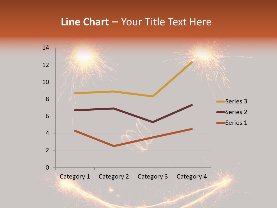 Glow Sparks Sparkler PowerPoint Template