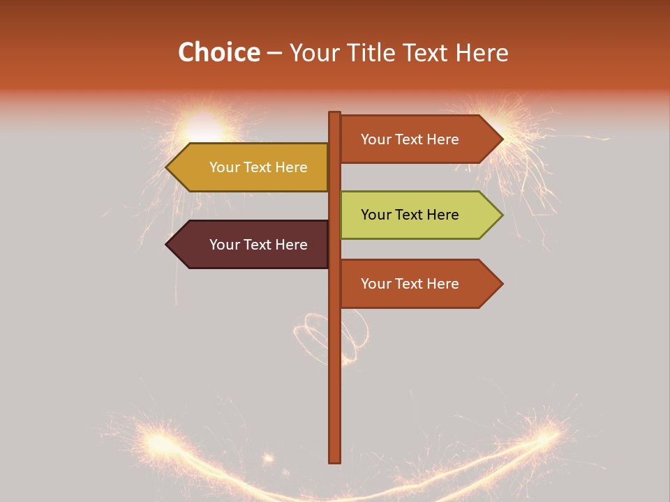 Glow Sparks Sparkler PowerPoint Template