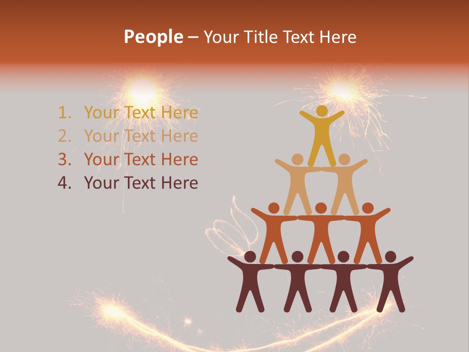 Glow Sparks Sparkler PowerPoint Template