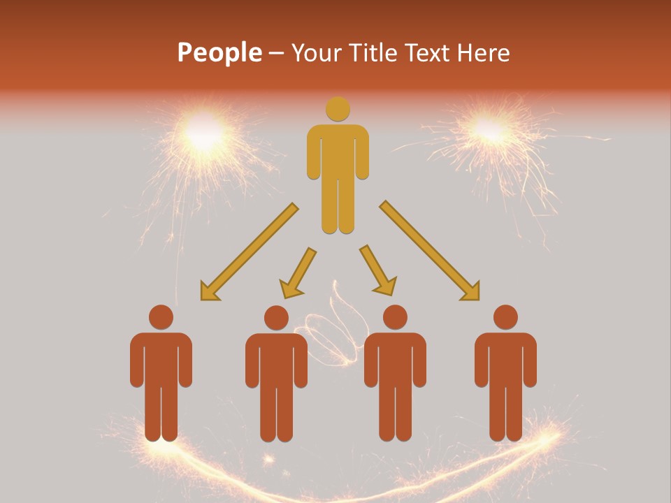 Glow Sparks Sparkler PowerPoint Template