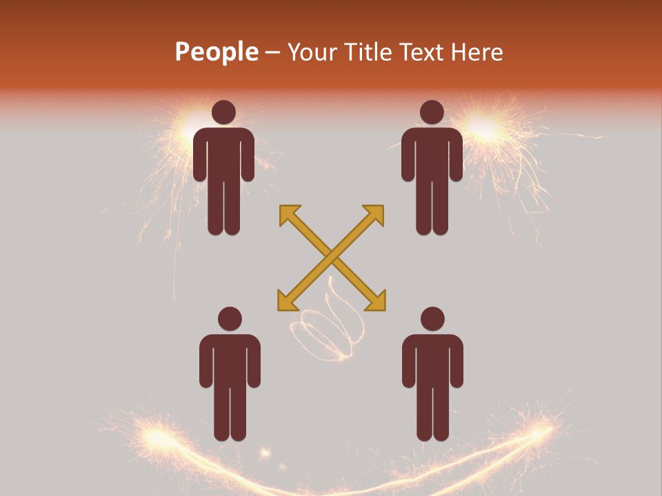 Glow Sparks Sparkler PowerPoint Template