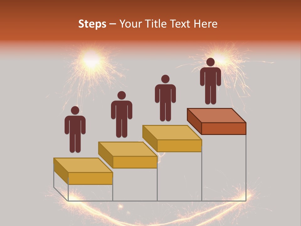 Glow Sparks Sparkler PowerPoint Template