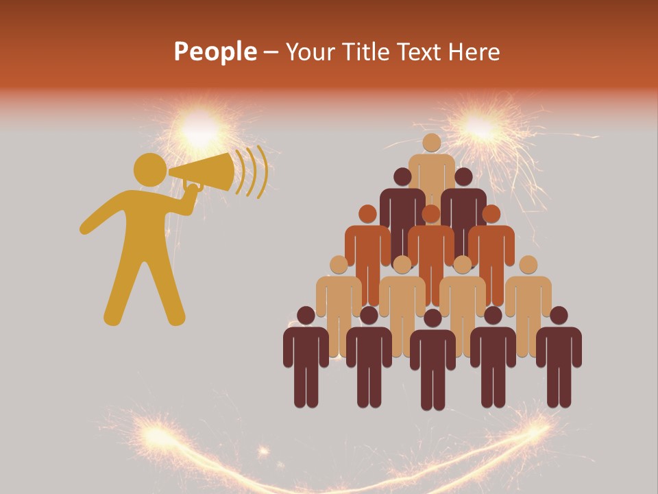 Glow Sparks Sparkler PowerPoint Template