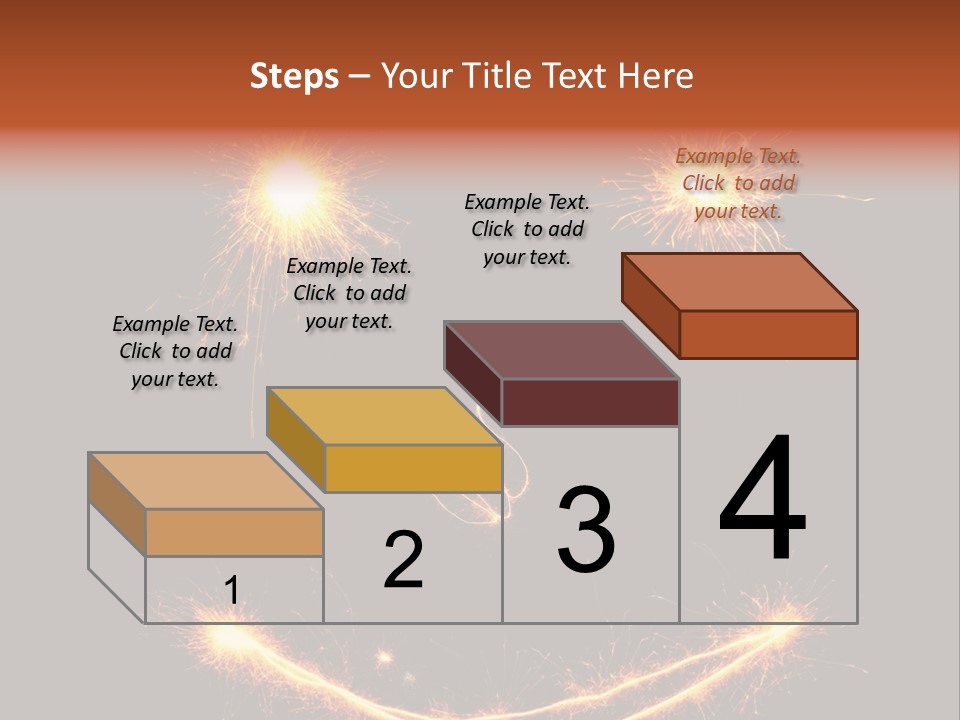 Glow Sparks Sparkler PowerPoint Template