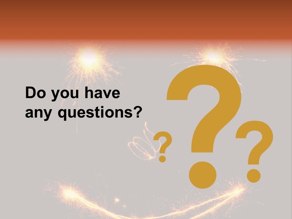 Glow Sparks Sparkler PowerPoint Template