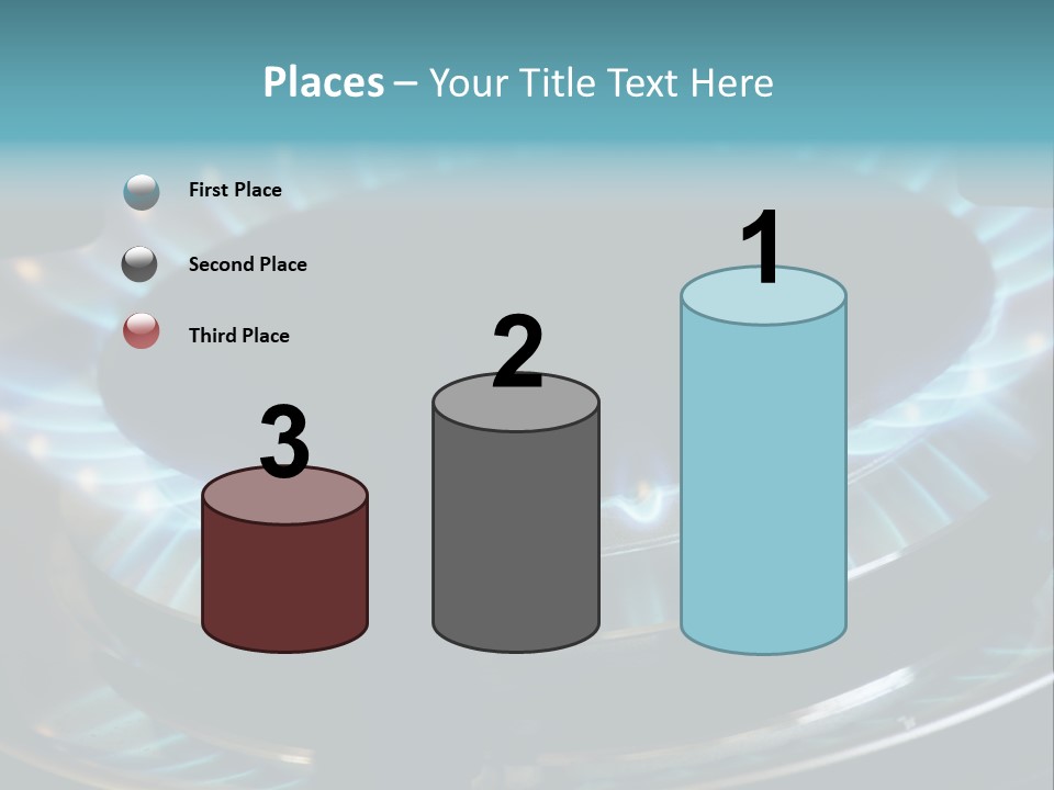 A Gas Stove With A Blue Flame On It PowerPoint Template