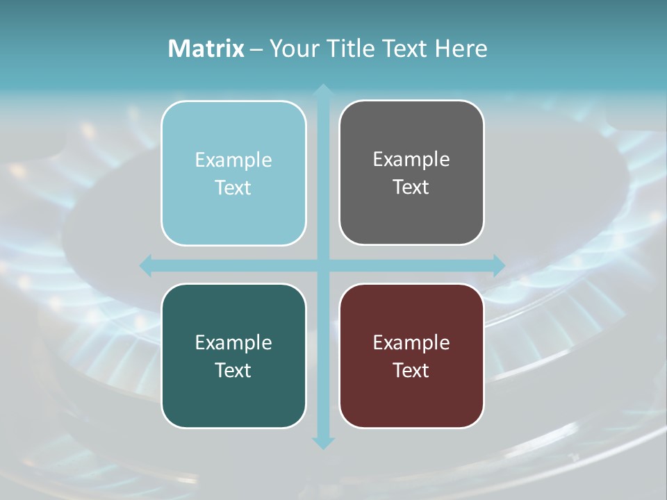 A Gas Stove With A Blue Flame On It PowerPoint Template
