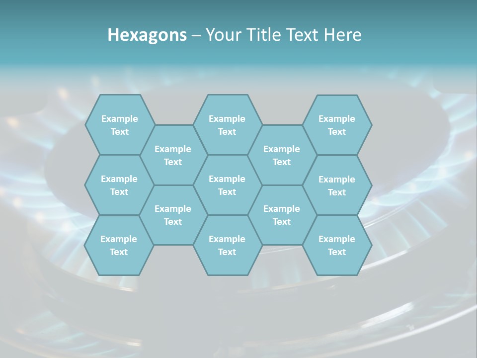 A Gas Stove With A Blue Flame On It PowerPoint Template