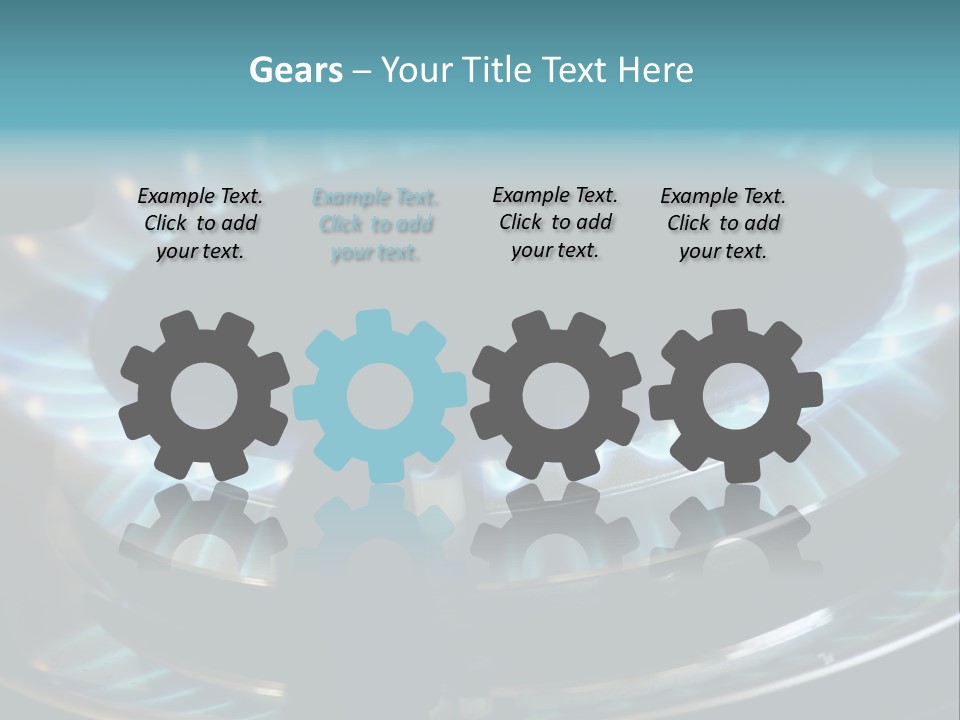 A Gas Stove With A Blue Flame On It PowerPoint Template