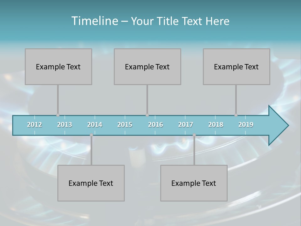 A Gas Stove With A Blue Flame On It PowerPoint Template