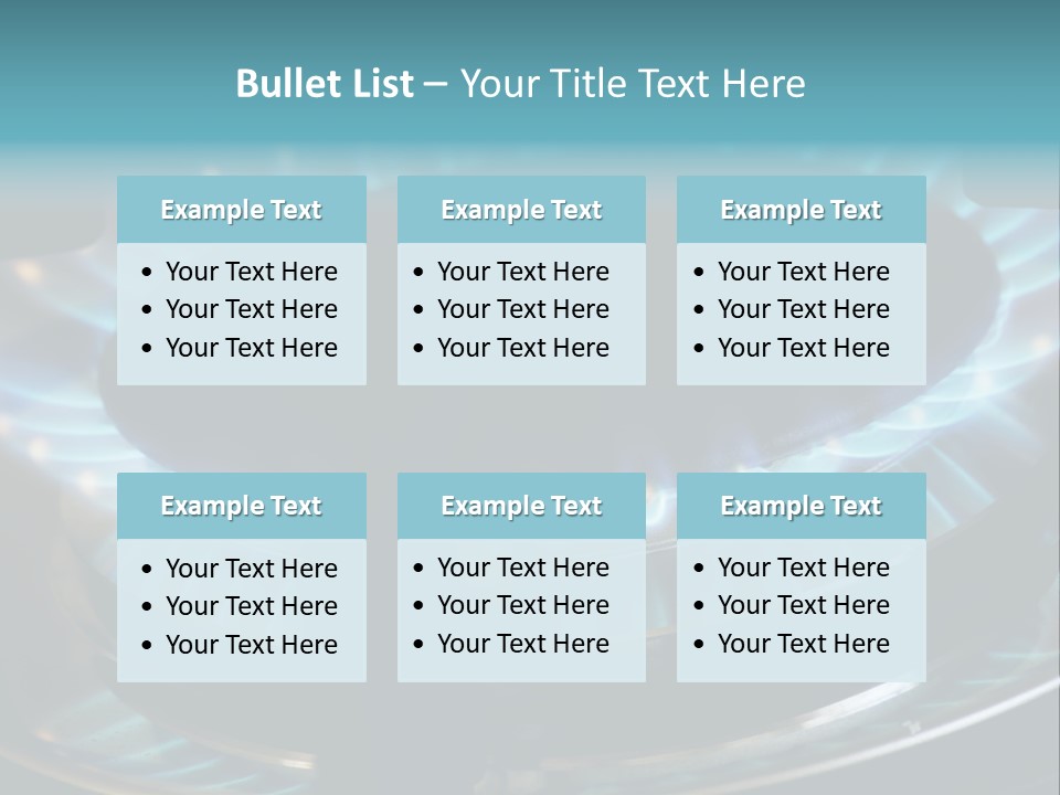A Gas Stove With A Blue Flame On It PowerPoint Template