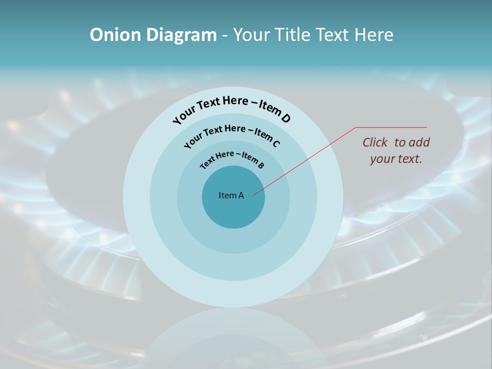A Gas Stove With A Blue Flame On It PowerPoint Template