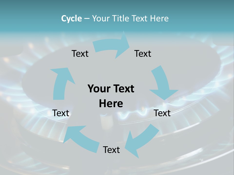 A Gas Stove With A Blue Flame On It PowerPoint Template