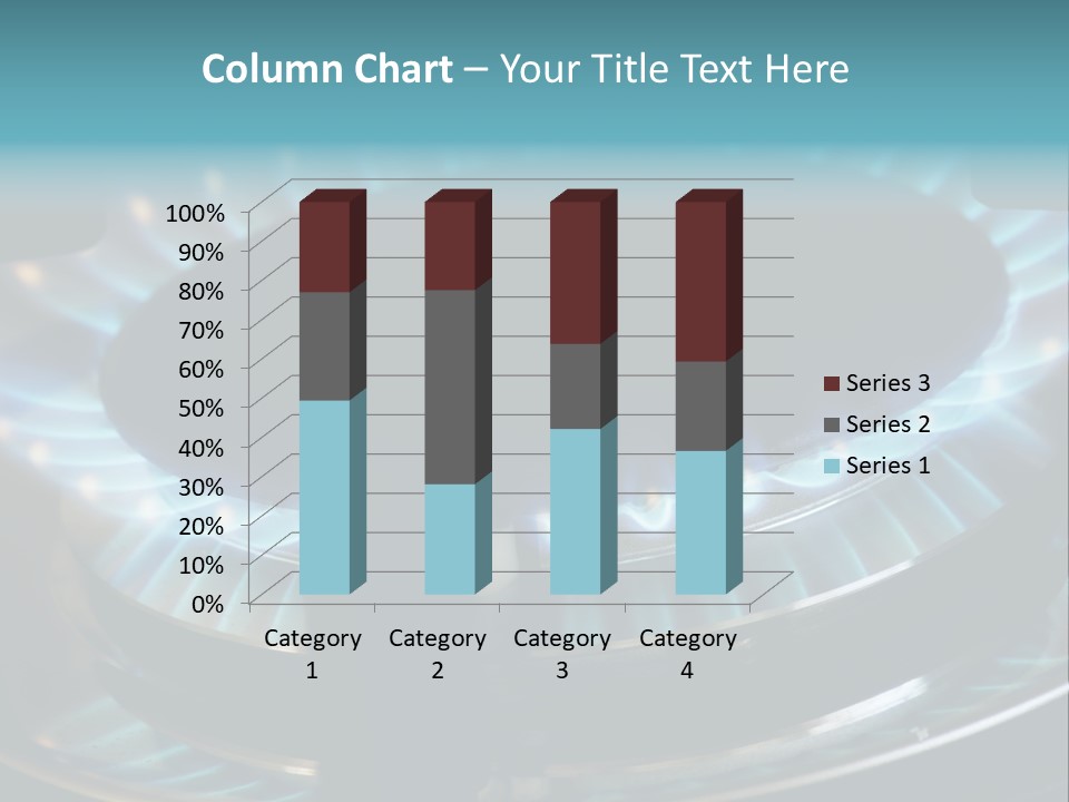 A Gas Stove With A Blue Flame On It PowerPoint Template