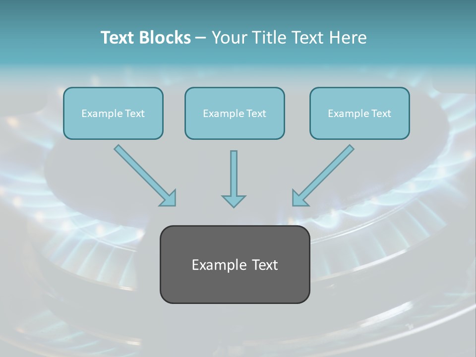 A Gas Stove With A Blue Flame On It PowerPoint Template