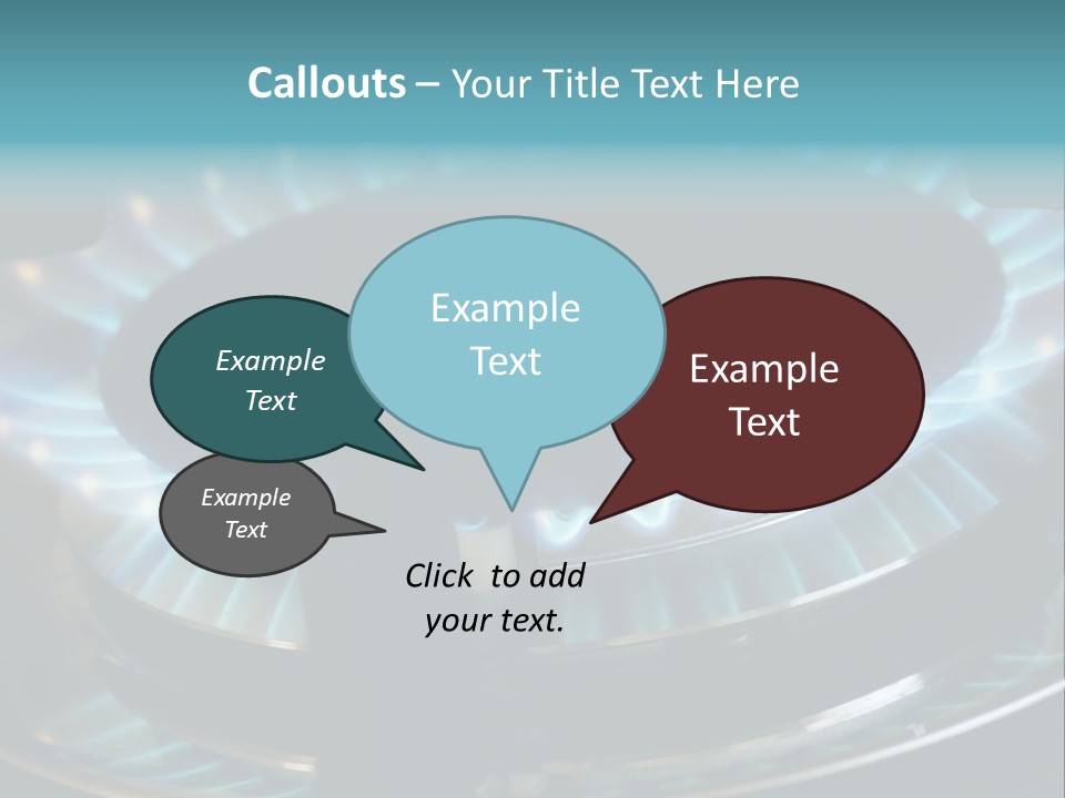 A Gas Stove With A Blue Flame On It PowerPoint Template