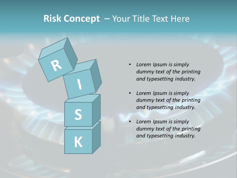 A Gas Stove With A Blue Flame On It PowerPoint Template