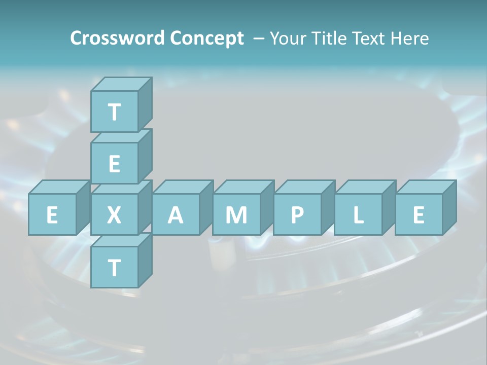 A Gas Stove With A Blue Flame On It PowerPoint Template