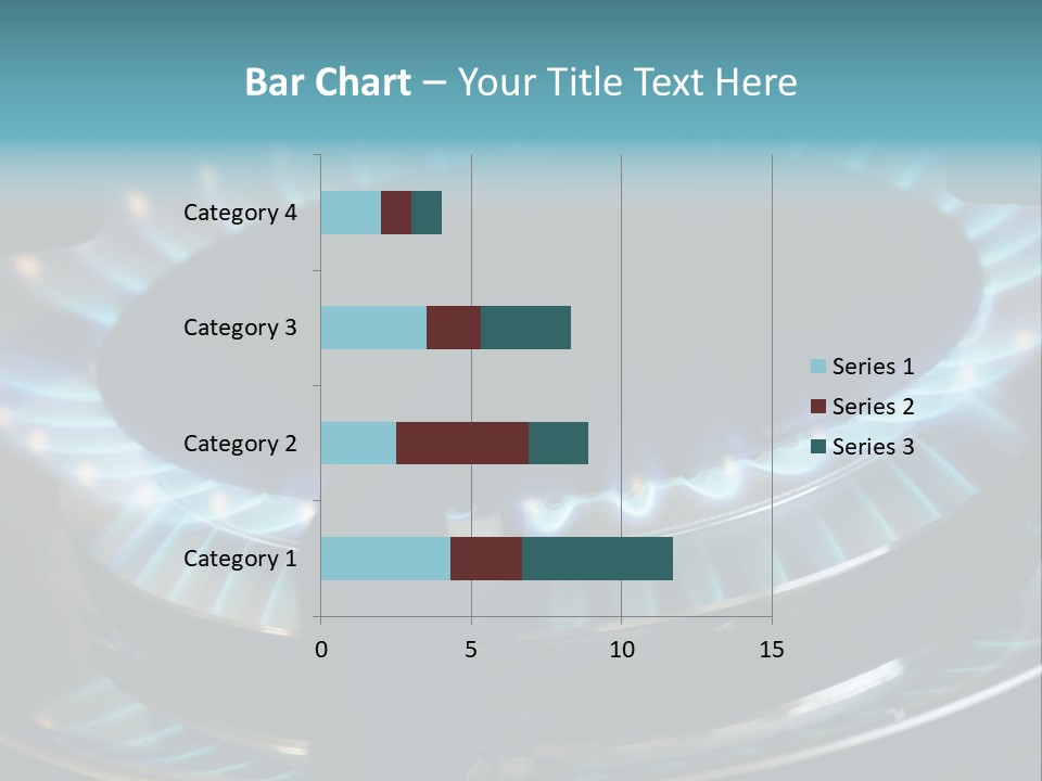 A Gas Stove With A Blue Flame On It PowerPoint Template