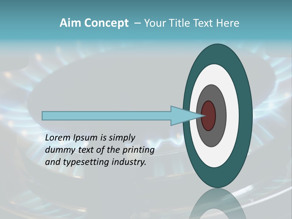 A Gas Stove With A Blue Flame On It PowerPoint Template