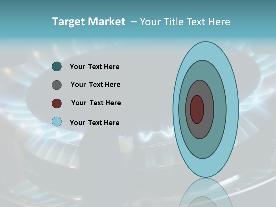 A Gas Stove With A Blue Flame On It PowerPoint Template