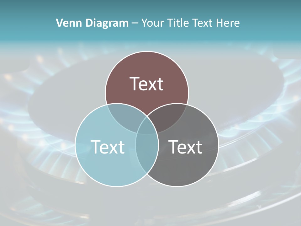 A Gas Stove With A Blue Flame On It PowerPoint Template