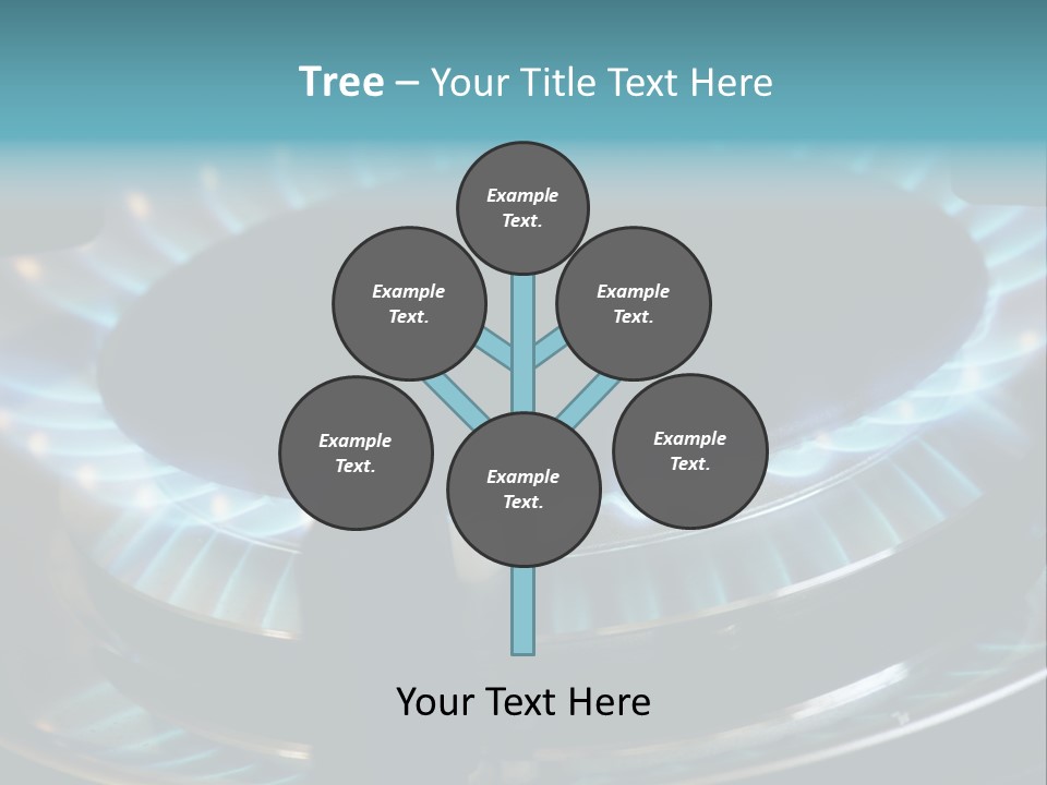 A Gas Stove With A Blue Flame On It PowerPoint Template
