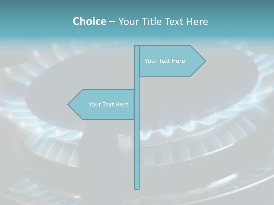 A Gas Stove With A Blue Flame On It PowerPoint Template