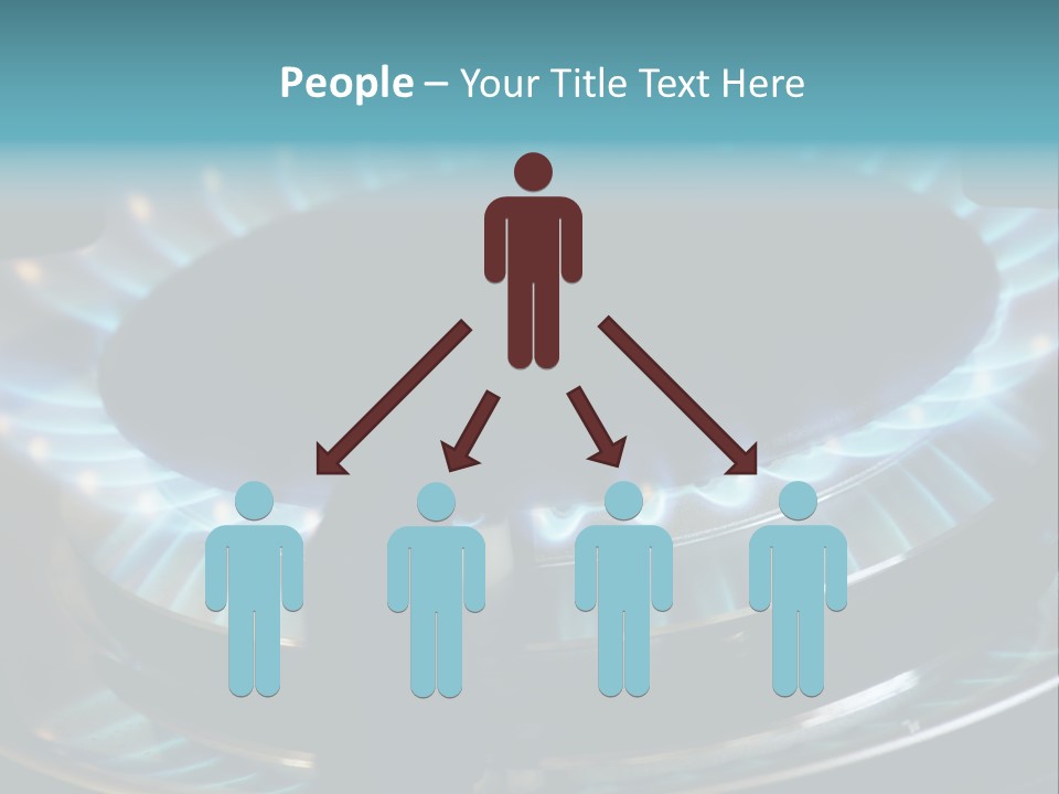 A Gas Stove With A Blue Flame On It PowerPoint Template