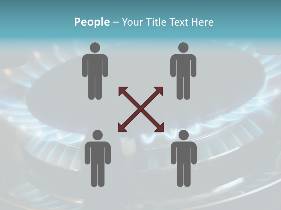 A Gas Stove With A Blue Flame On It PowerPoint Template