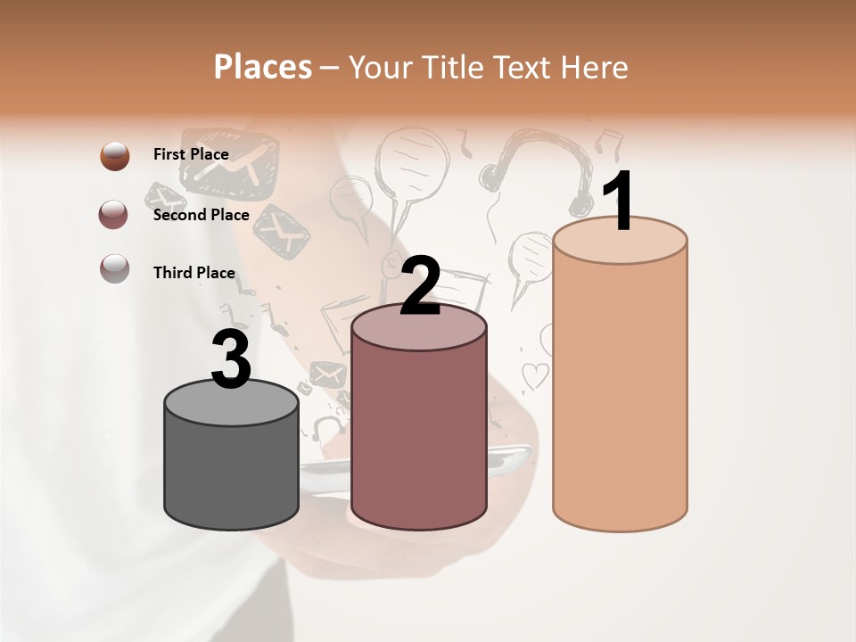 A Person Holding A Cell Phone In Their Hand PowerPoint Template