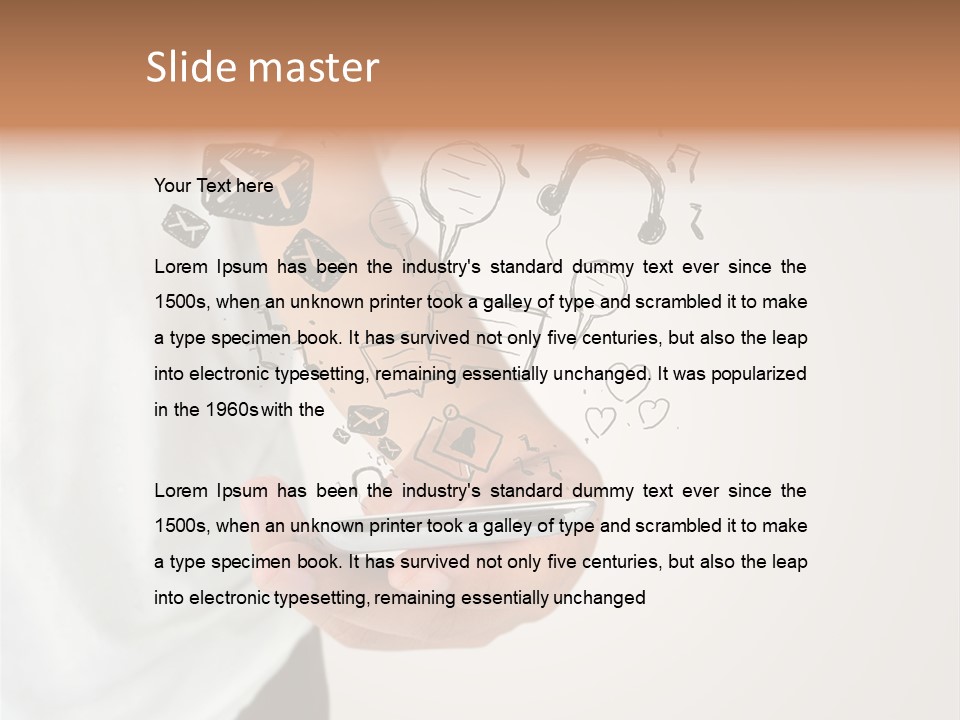 A Person Holding A Cell Phone In Their Hand PowerPoint Template