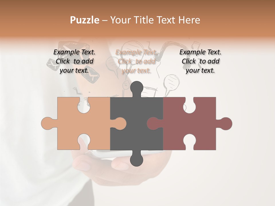 A Person Holding A Cell Phone In Their Hand PowerPoint Template