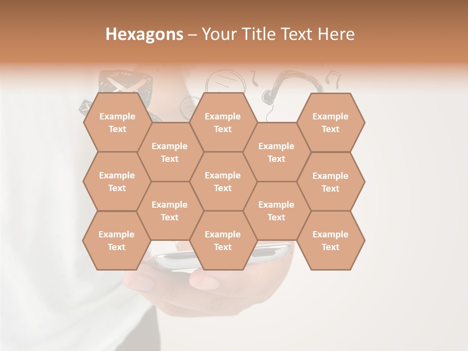 A Person Holding A Cell Phone In Their Hand PowerPoint Template