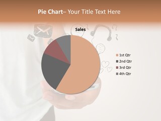 A Person Holding A Cell Phone In Their Hand PowerPoint Template