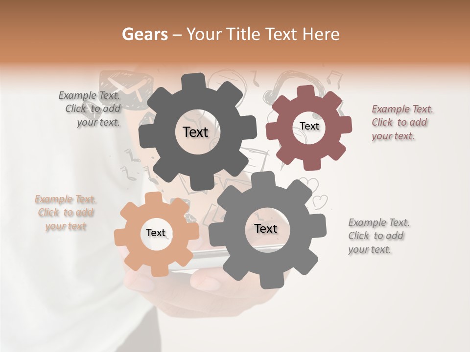 A Person Holding A Cell Phone In Their Hand PowerPoint Template