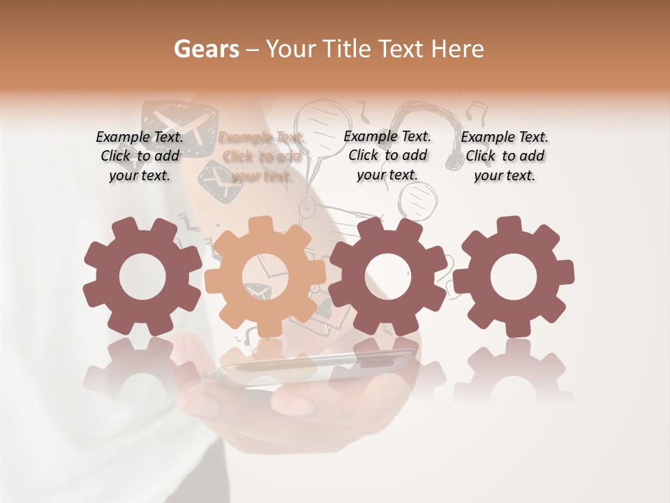 A Person Holding A Cell Phone In Their Hand PowerPoint Template