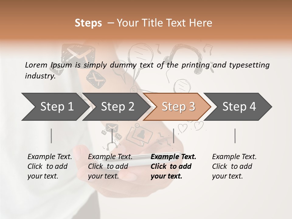 A Person Holding A Cell Phone In Their Hand PowerPoint Template