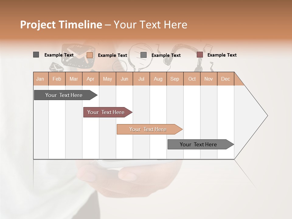 A Person Holding A Cell Phone In Their Hand PowerPoint Template