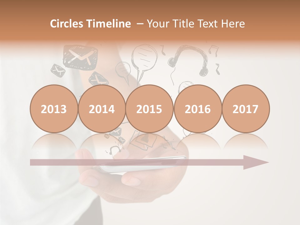 A Person Holding A Cell Phone In Their Hand PowerPoint Template