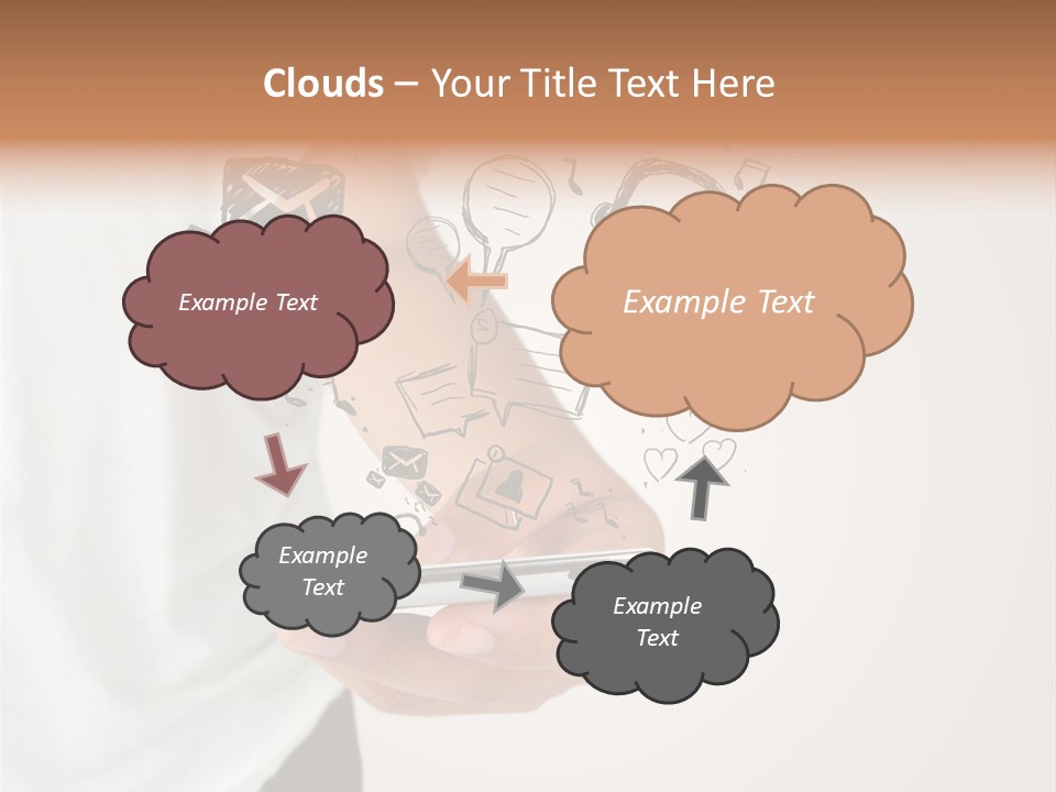 A Person Holding A Cell Phone In Their Hand PowerPoint Template