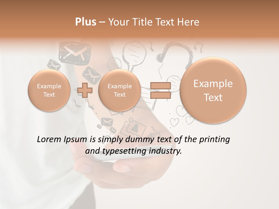 A Person Holding A Cell Phone In Their Hand PowerPoint Template