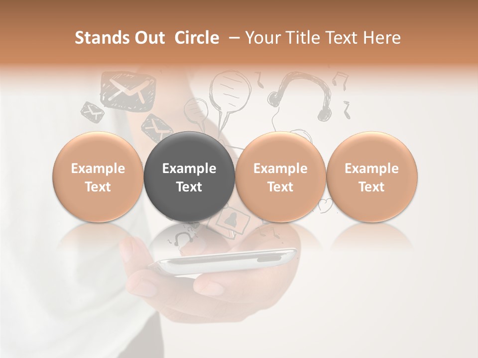 A Person Holding A Cell Phone In Their Hand PowerPoint Template