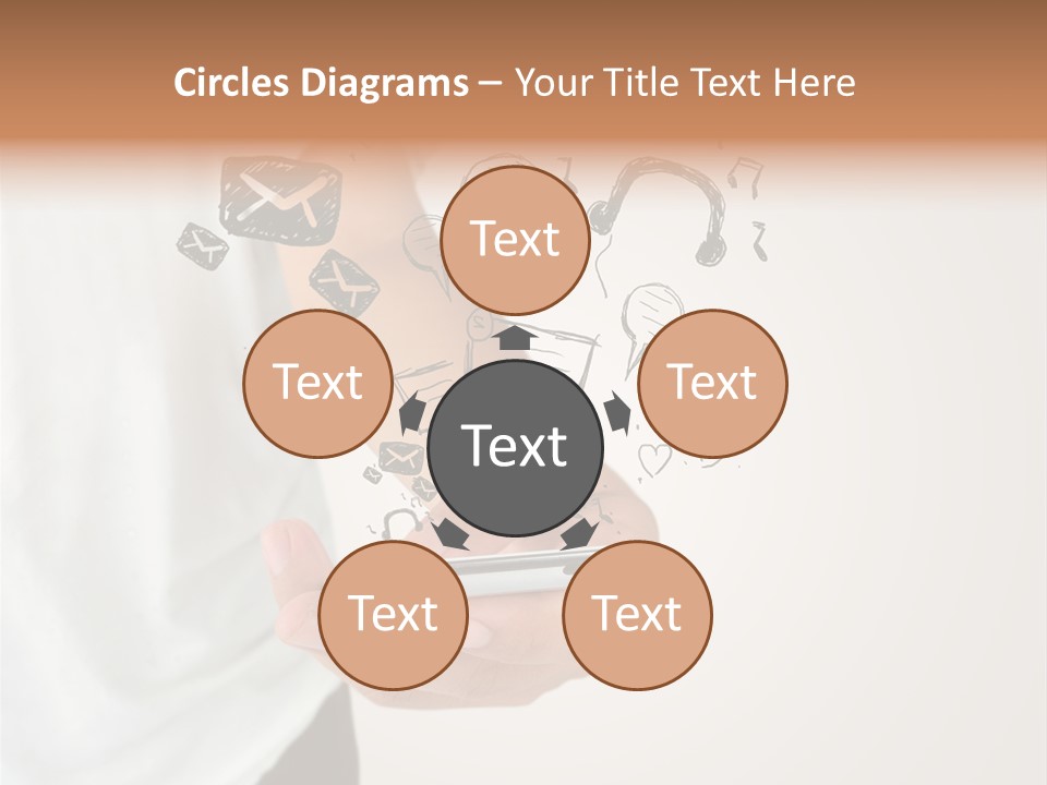 A Person Holding A Cell Phone In Their Hand PowerPoint Template