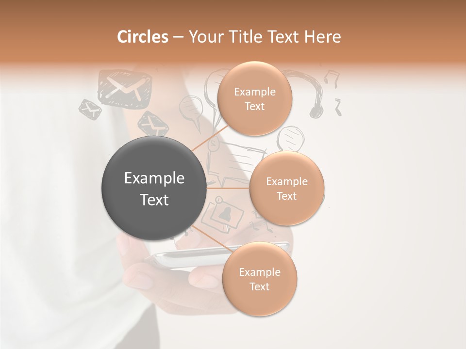 A Person Holding A Cell Phone In Their Hand PowerPoint Template