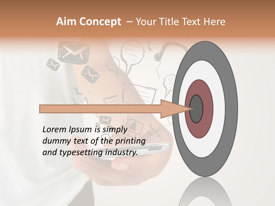 A Person Holding A Cell Phone In Their Hand PowerPoint Template