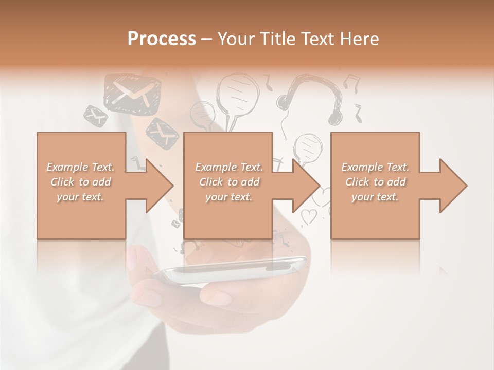A Person Holding A Cell Phone In Their Hand PowerPoint Template