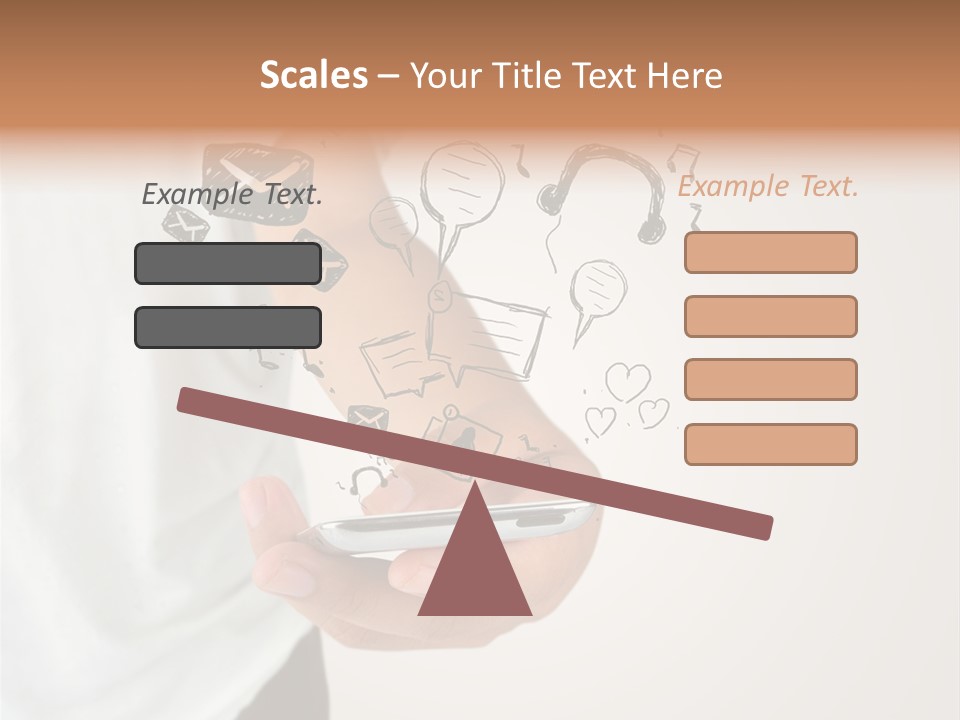 A Person Holding A Cell Phone In Their Hand PowerPoint Template