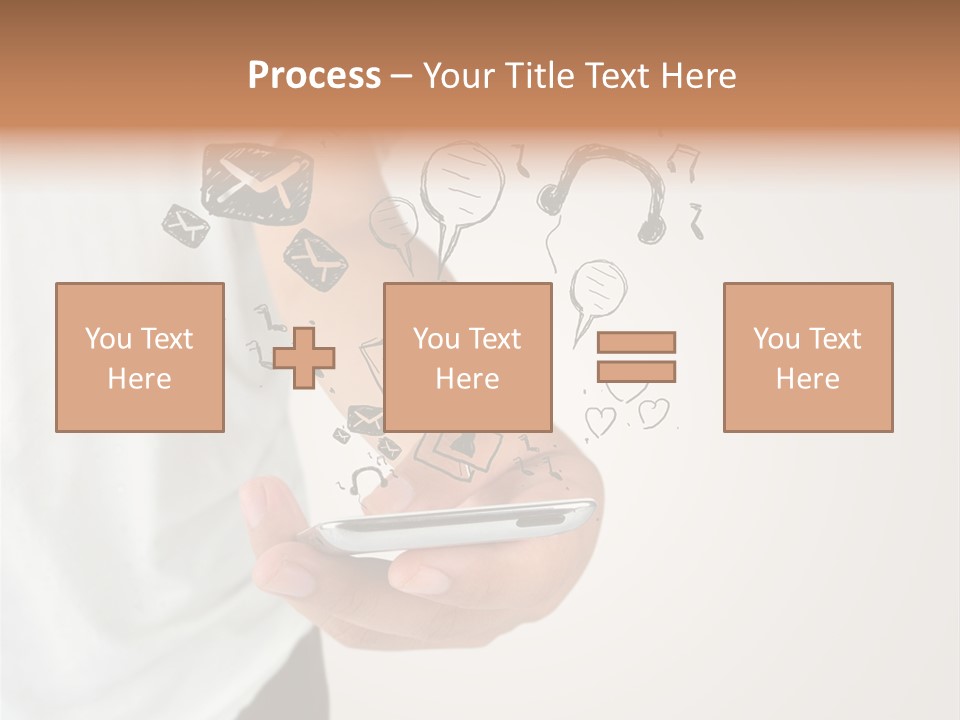 A Person Holding A Cell Phone In Their Hand PowerPoint Template